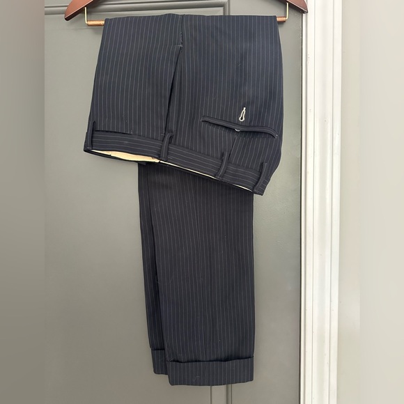 Three-Piece Navy Pinstripe Suit - Picture 4 of 7